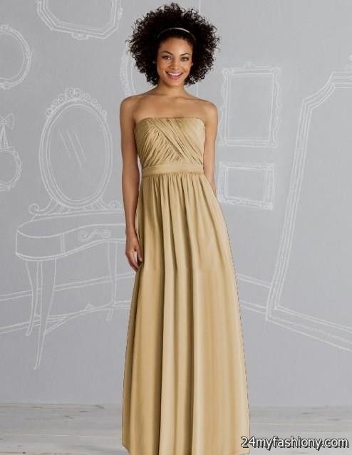 gold chiffon dresses looks - B2B Fashion