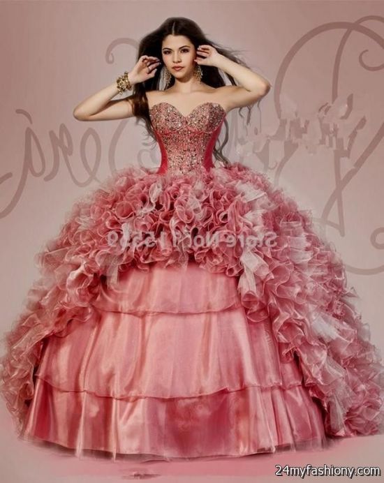 light pink  puffy quinceanera  dresses  looks B2B Fashion