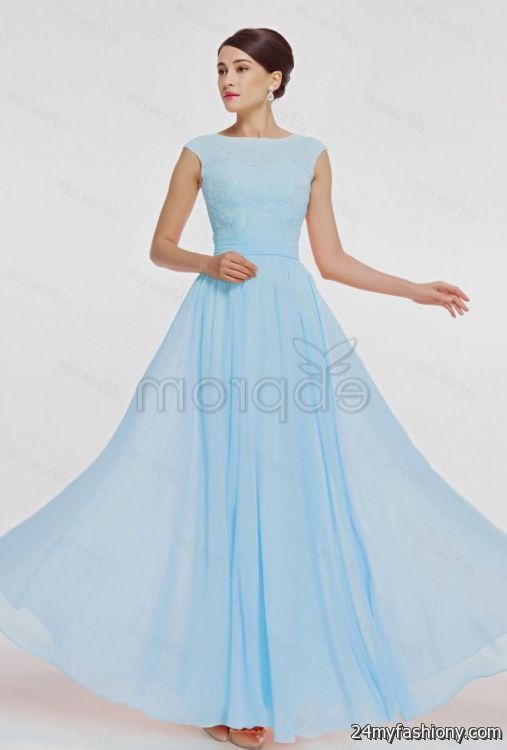 modest  bridesmaid  dresses  blue  looks B2B Fashion