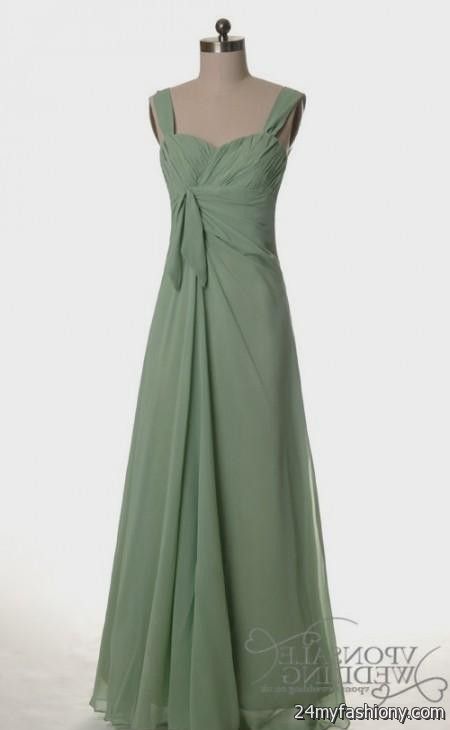 moss green bridesmaid dresses looks - B2B Fashion
