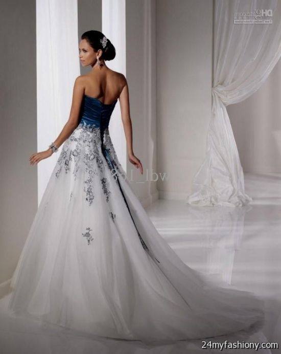  navy  blue  and white  wedding  dresses  looks B2B Fashion