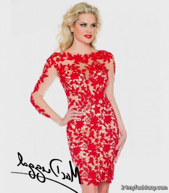 red lace dress macys looks | B2B Fashion