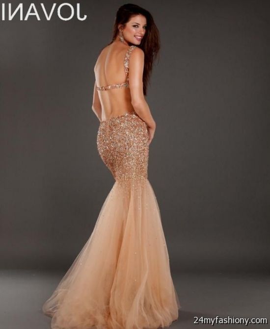  rose  gold  sequin prom  dress  looks B2B Fashion