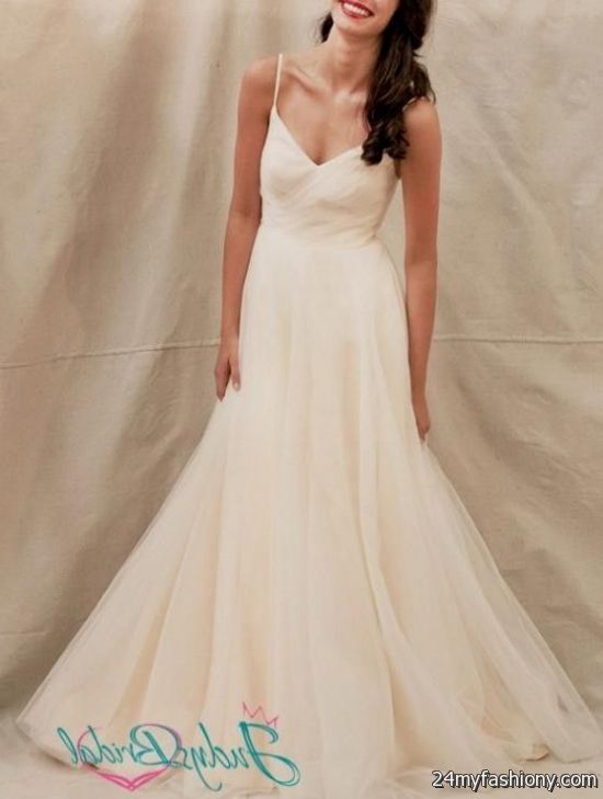 Simple Blush Wedding Dress 4