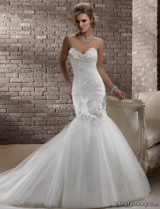 wedding dresses sweetheart neckline fit and flare with bling looks ...