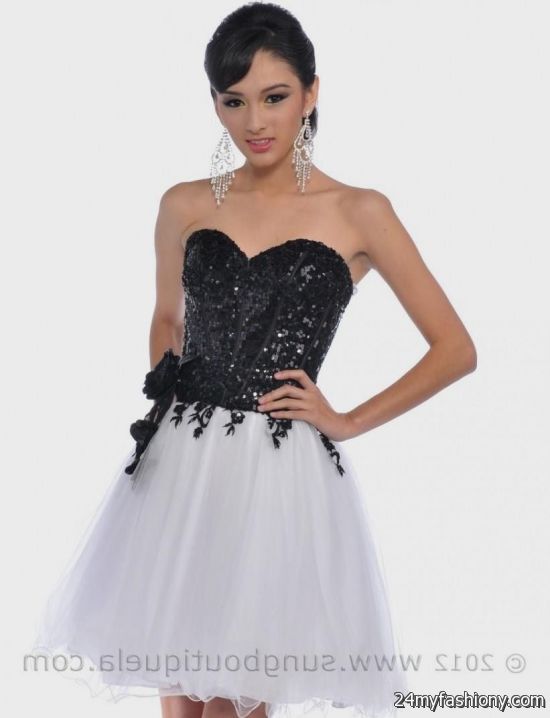 Black And White Prom Dresses Short Looks B2b Fashion