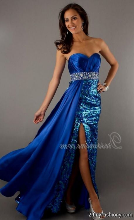 blue sparkly prom dress looks 2023-2024 - B2B Fashion