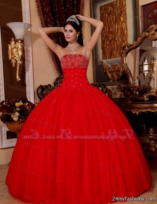  bright red quinceanera dresses  looks B2B Fashion