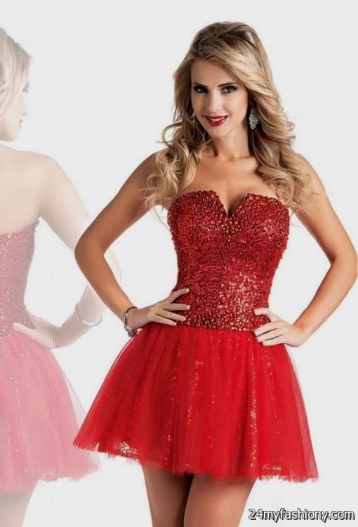  red  quinceanera  dresses  for damas looks B2B Fashion