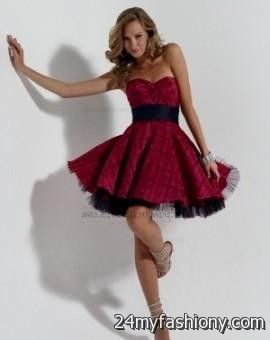 Short Dark Red Prom Dress Looks B2b Fashion