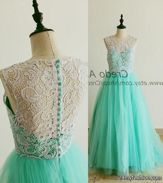 aqua lace bridesmaid dresses looks - B2B Fashion