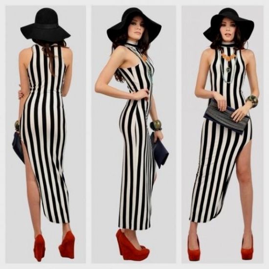 black and white striped maxi dress target looks 2023-2024 - B2B Fashion