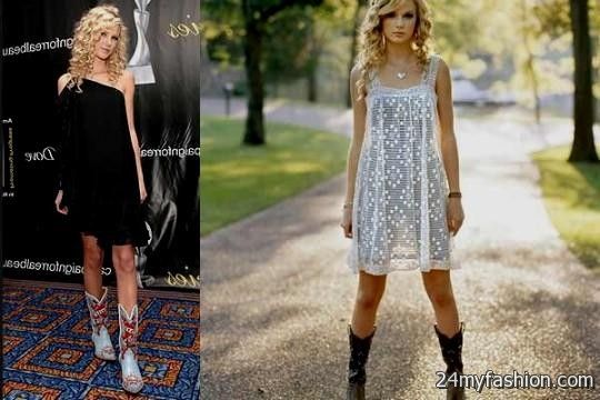 cocktail dress with cowboy boots