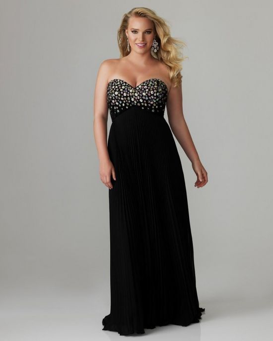 black prom dresses long plus size looks - B2B Fashion