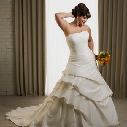 fit and flare wedding dress plus size looks - B2B Fashion