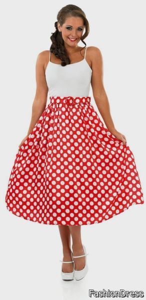 50s polka dot dress costume