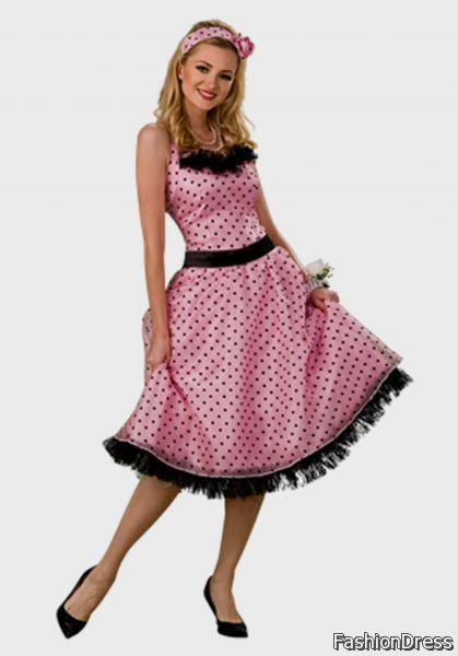 50s polka dot dress costume