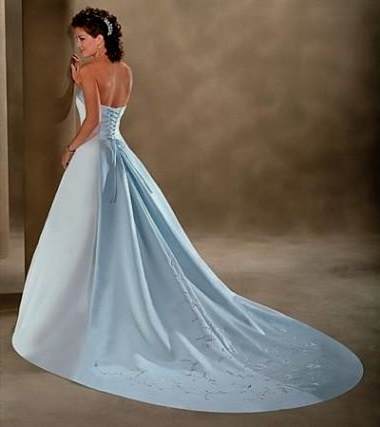 baby blue and white bridesmaid dresses 2018