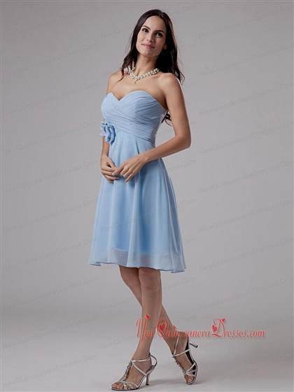 baby blue knee length dresses 2017-2018