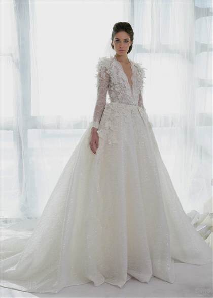 ball gowns wedding dresses with sleeves 2017-2018
