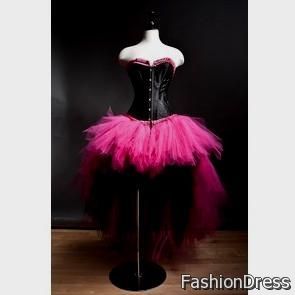 black and pink cocktail dress for prom 2017-2018