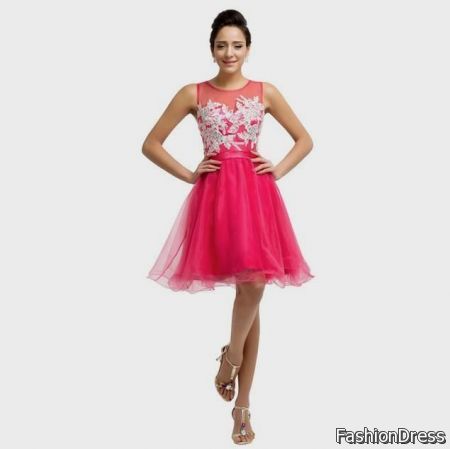 black and pink cocktail dress for prom 2017-2018