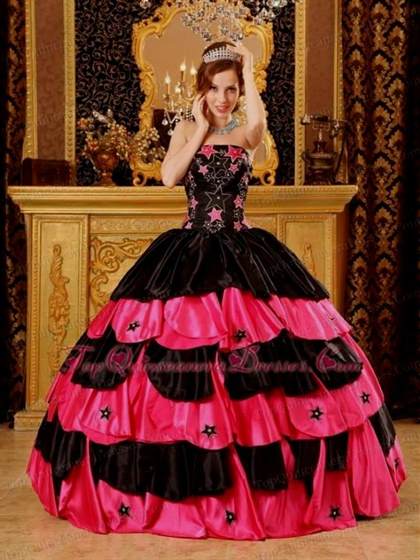 black and pink zebra quinceanera dresses 2017-2018