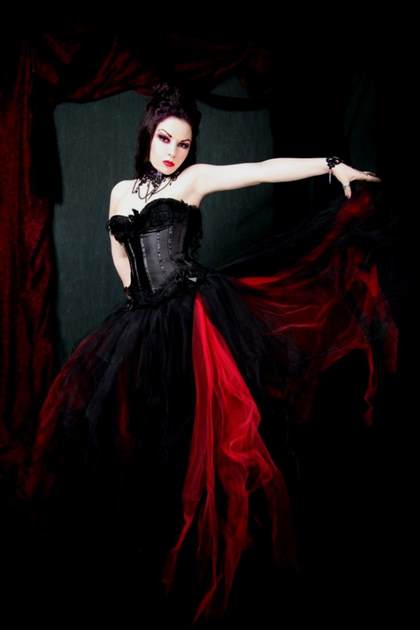 black and red wedding dress 2018