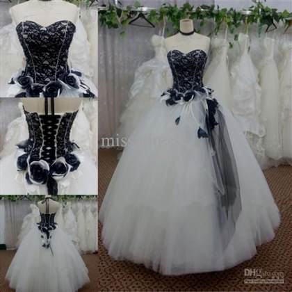 black and white lace ball gown 2017-2018
