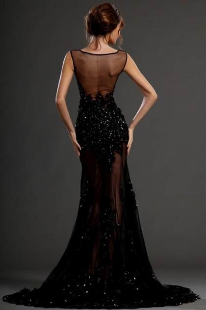 black backless prom dress 2017-2018