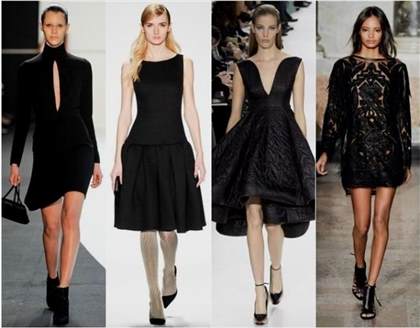 black dress outfit fall 2017-2018