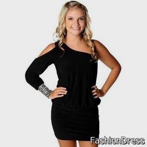 black homecoming dress with sleeves 2017-2018