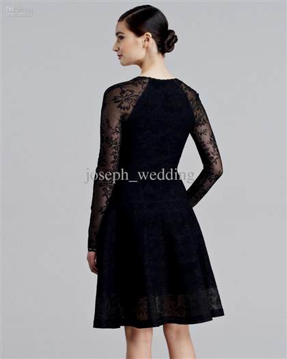 black party dress with sleeves 2017-2018