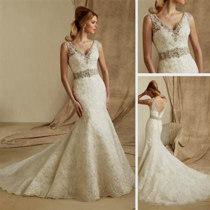 bling fitted wedding dresses 2018