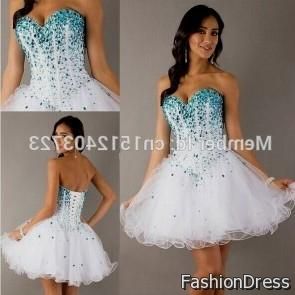 blue and white homecoming dresses 2017-2018