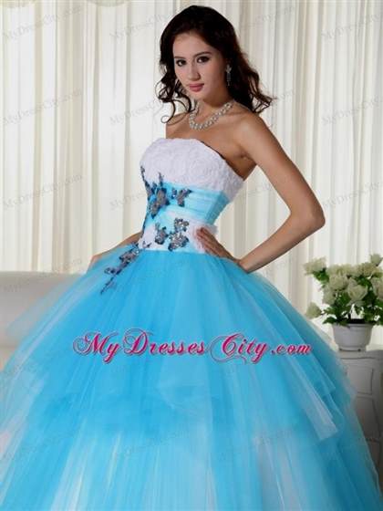 blue and white quinceanera dresses 2017-2018