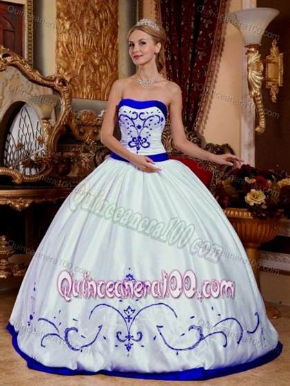 blue and white quinceanera dresses 2017-2018