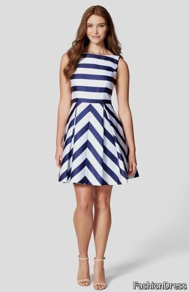 blue and white striped dress 2017-2018