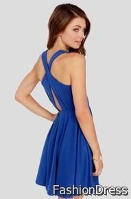 blue casual dresses 2017-2018