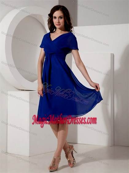 blue cocktail dresses with sleeves 2018