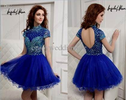 blue cocktail dresses with sleeves 2018