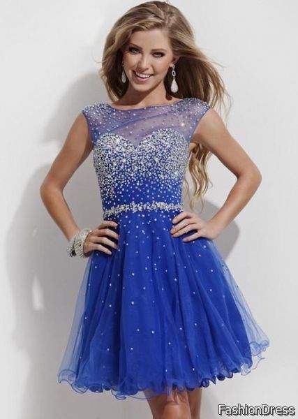 blue formal dresses for juniors with sleeves 2017-2018