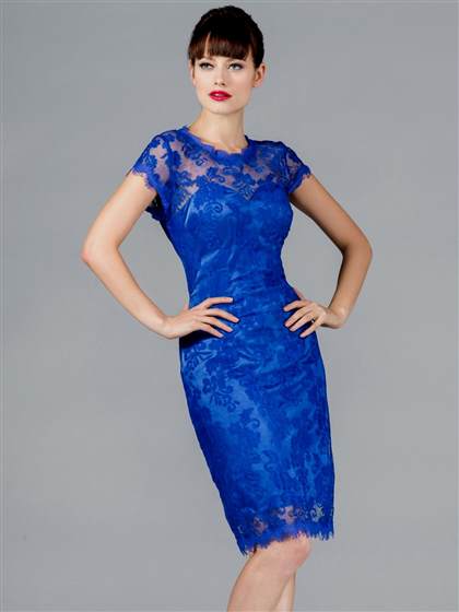 blue lace cocktail dress 2017-2018