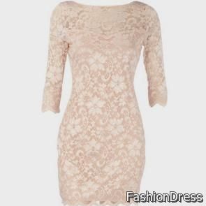 blush lace cocktail dress 2017-2018