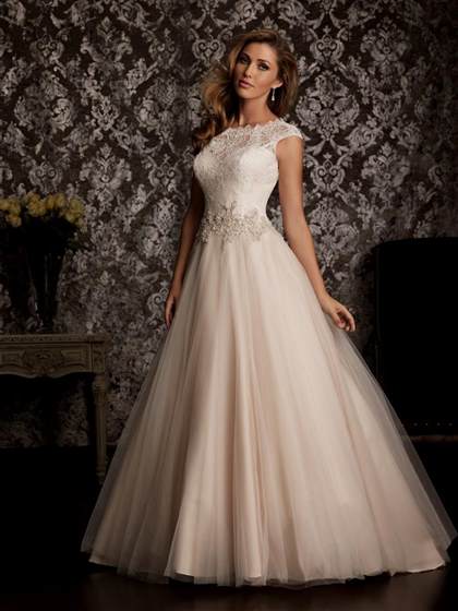 blush lace wedding dress plus size 2017-2018