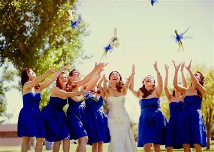 bright blue bridesmaid dresses 2017-2018