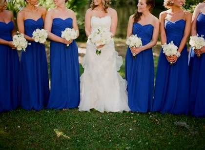 bright blue bridesmaid dresses 2017-2018