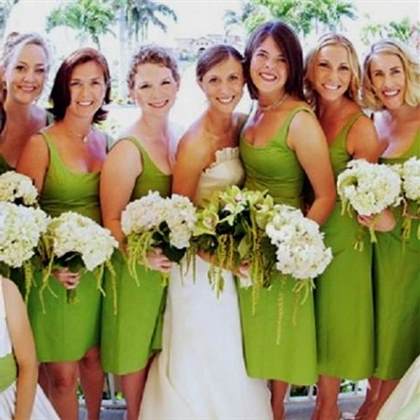 bright green bridesmaid dresses 2018