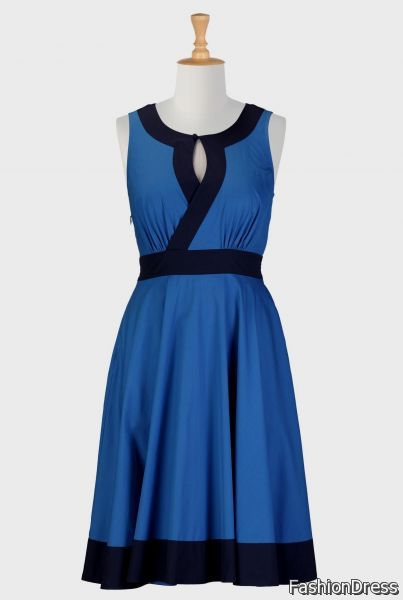 casual blue dress 2017-2018