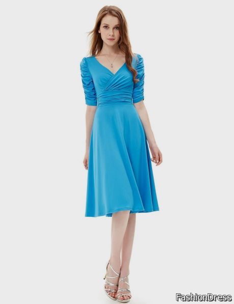 casual cocktail dresses with sleeves 2017-2018
